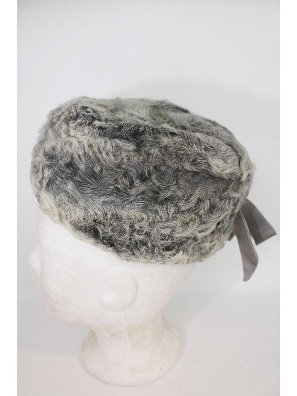 Scrap Item: Gray Lamb Fur Hat Size N/A - Picture 4 of 6